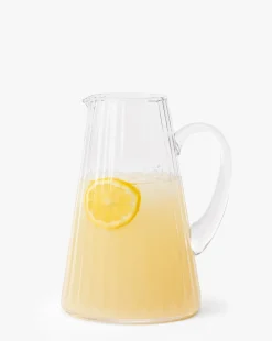 Adonis Ribbed Glass Pitcher