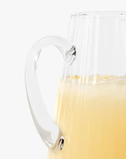Adonis Ribbed Glass Pitcher