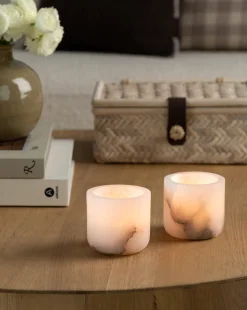 Alabaster Tea-light Holder