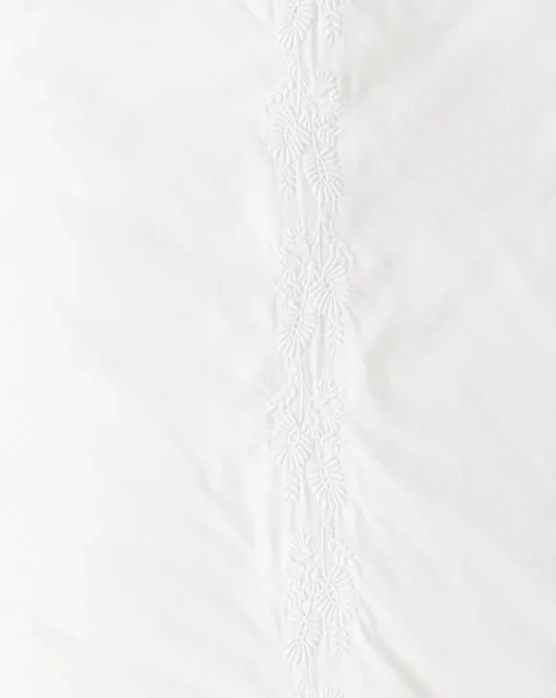Bianca Percale Embroidered Duvet Cover
