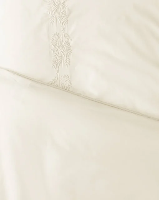 Bianca Percale Embroidered Duvet Cover