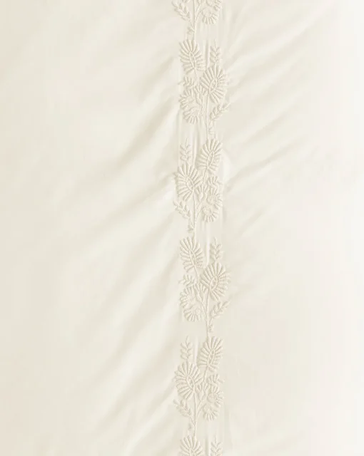 Bianca Percale Embroidered Duvet Cover