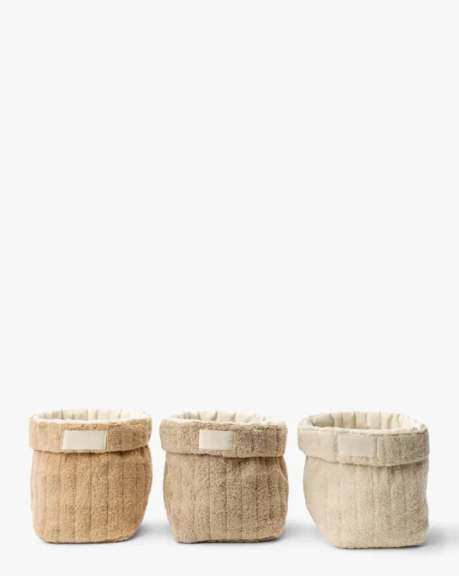 Cotton Terry Cloth Baskets (Set of 3)