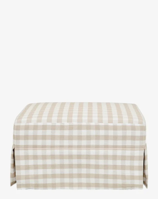 Crawford Gliding Ottoman in Gingham