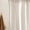 Lillian Shower Curtain with Striped Ties