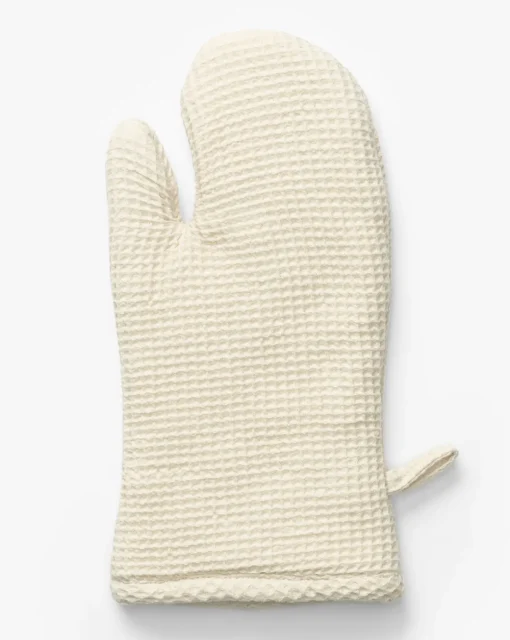 Linen Blend Waffle Oven Mitt