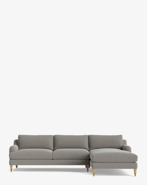 Lucille English Roll Arm Right Chaise Sectional 107"