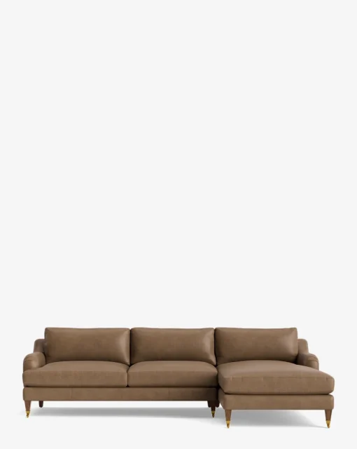 Lucille English Roll Arm Right Chaise Sectional 107"