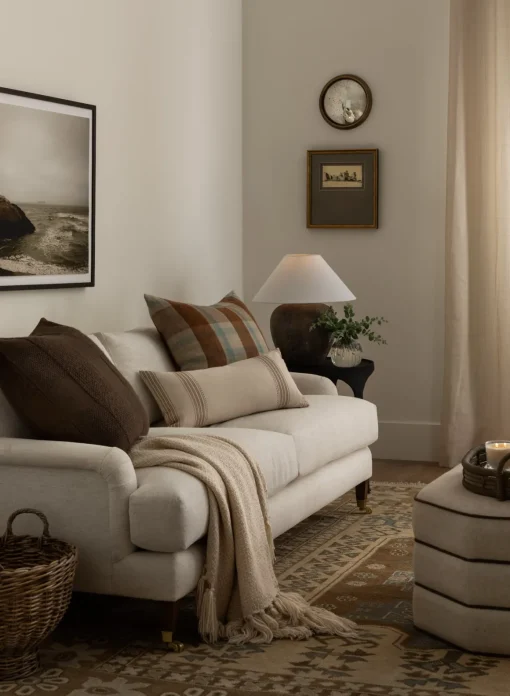 Lucille English Roll Arm Sofa 78"