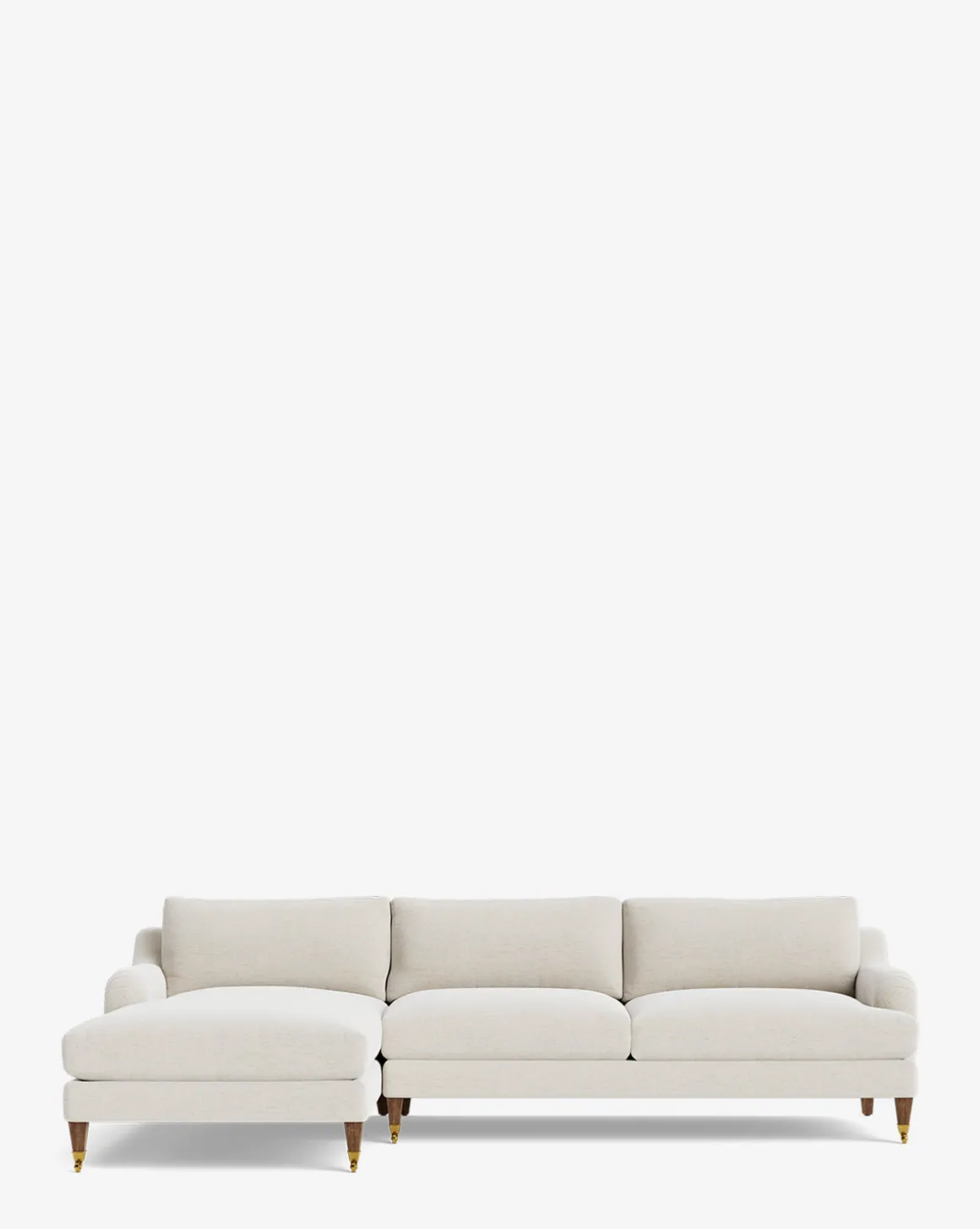 Lucille English Roll Arm Left Chaise Sectional 107"