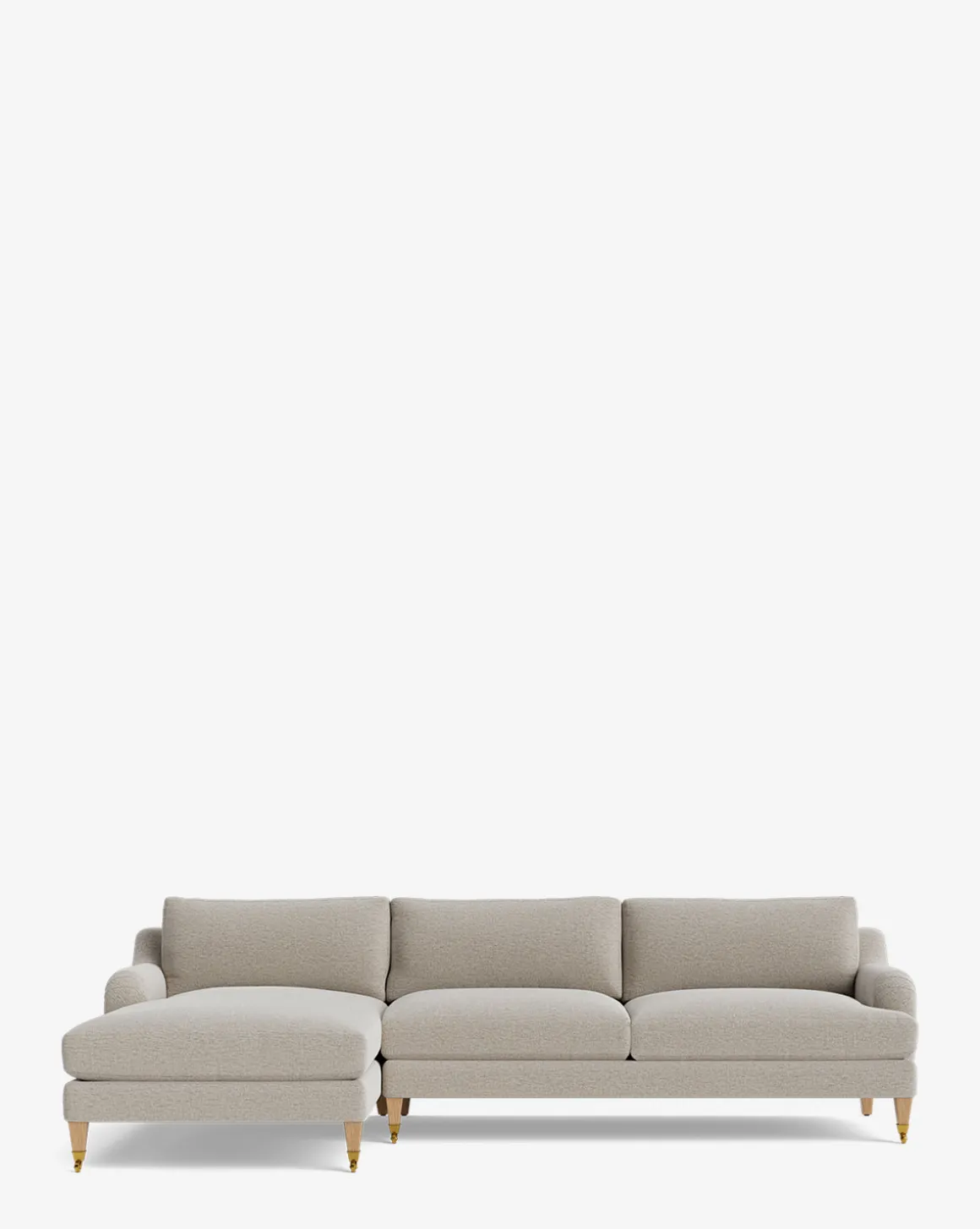 Lucille English Roll Arm Left Chaise Sectional 107"