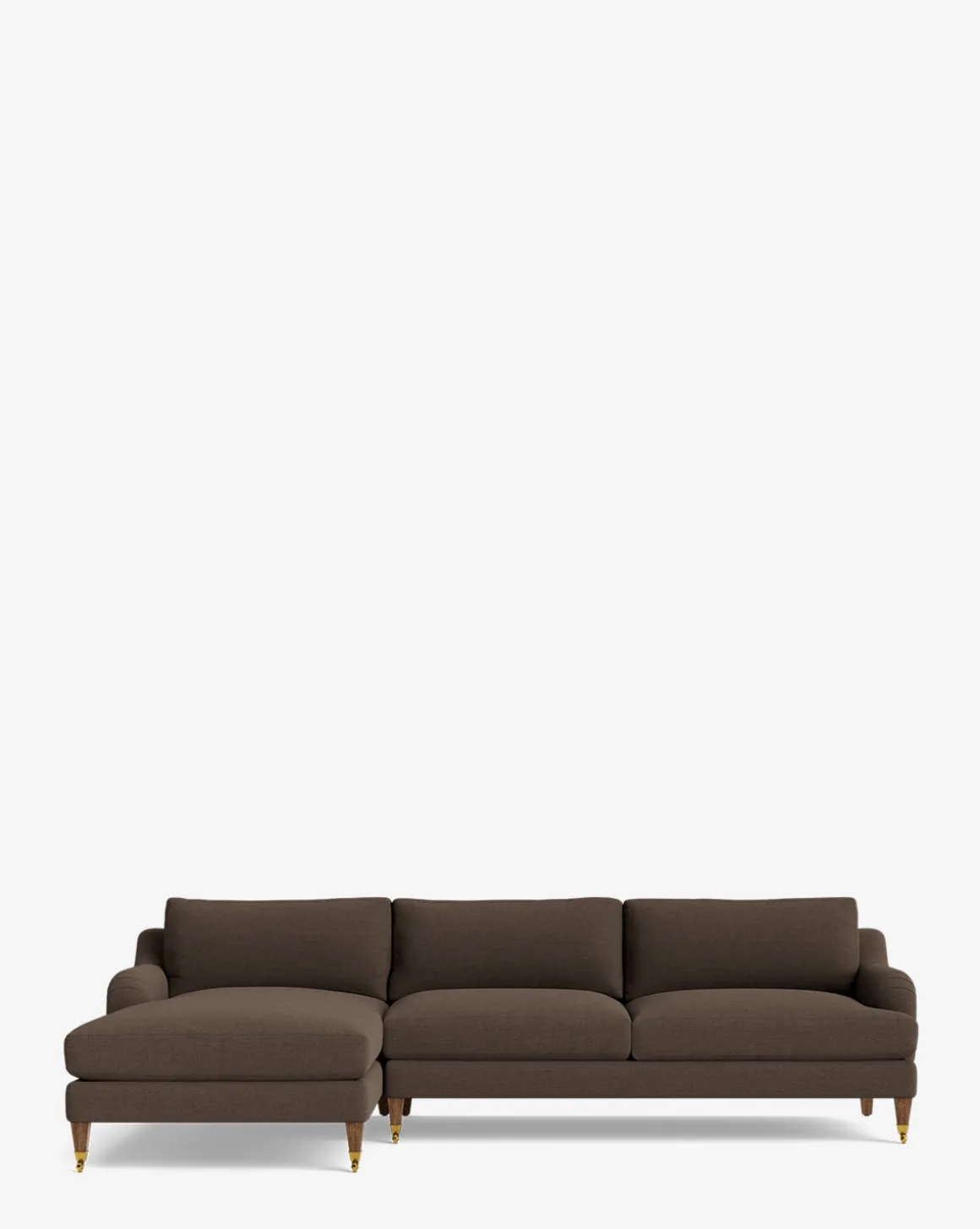 Lucille English Roll Arm Left Chaise Sectional 107"