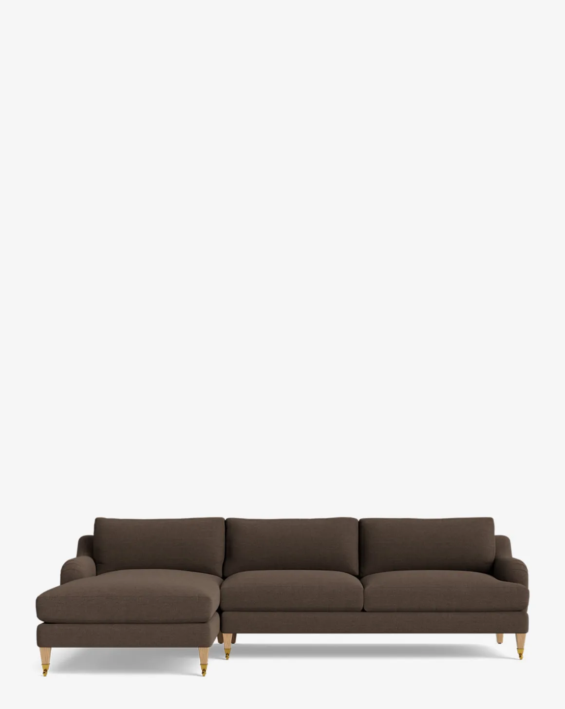 Lucille English Roll Arm Left Chaise Sectional 107"