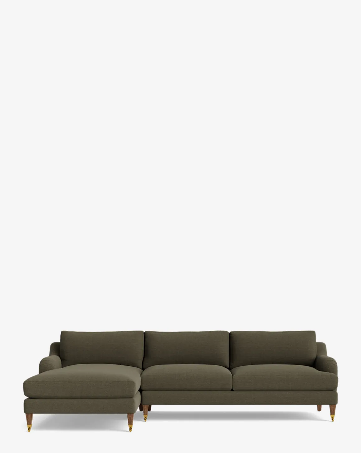 Lucille English Roll Arm Left Chaise Sectional 107"