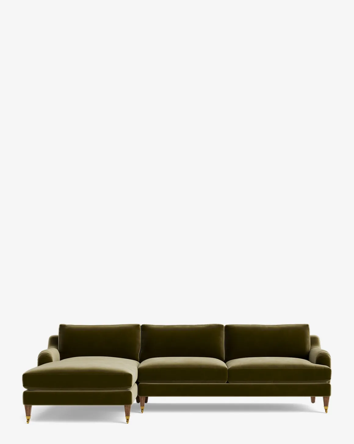 Lucille English Roll Arm Left Chaise Sectional 107"