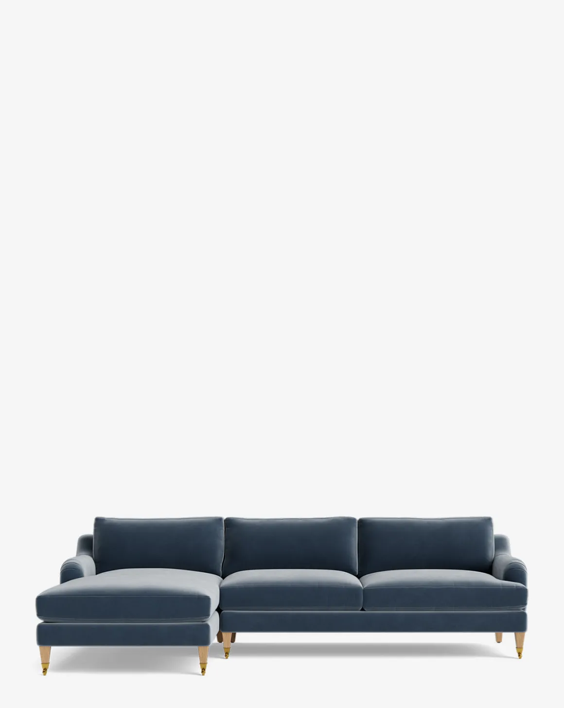 Lucille English Roll Arm Left Chaise Sectional 107"