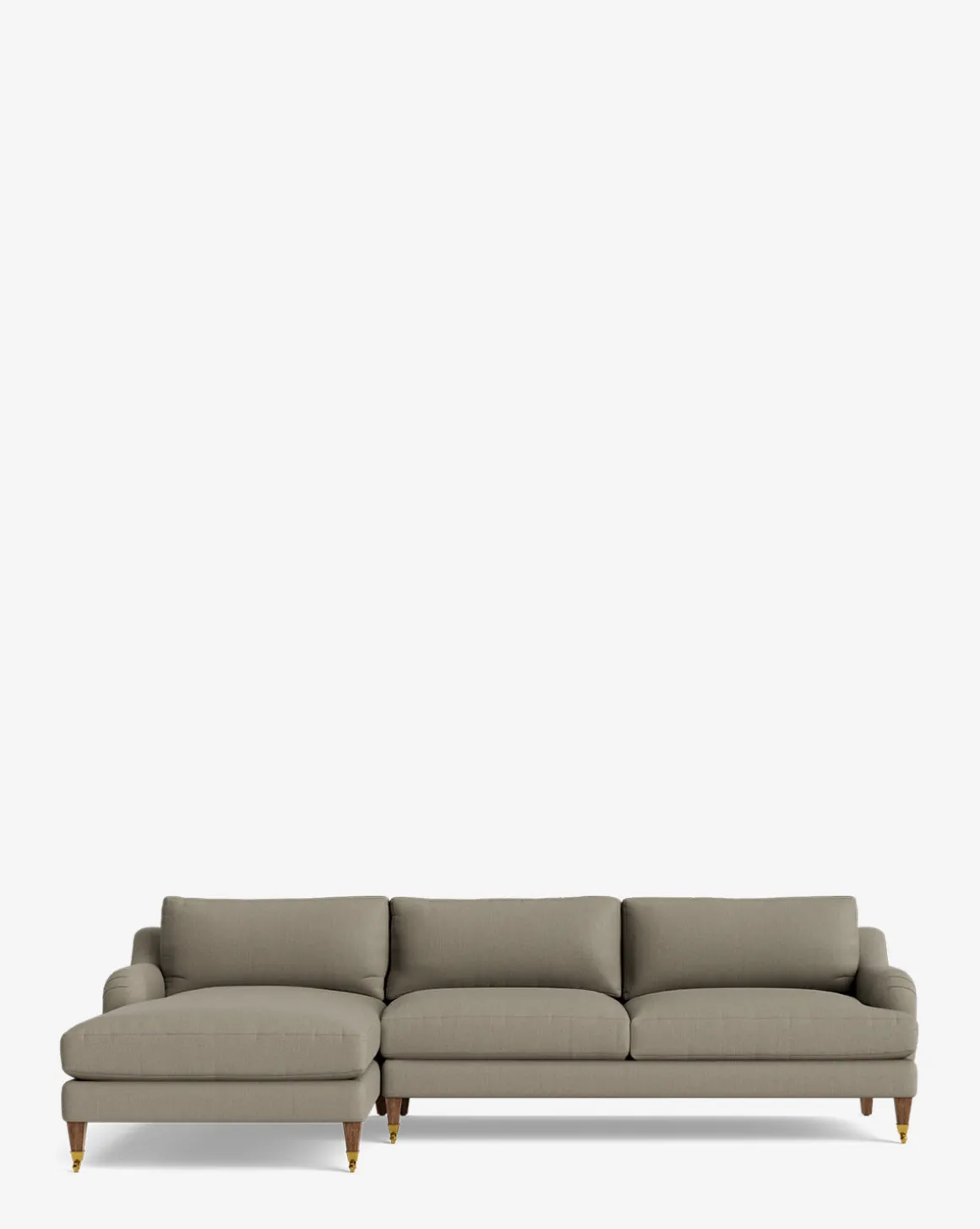 Lucille English Roll Arm Left Chaise Sectional 107"