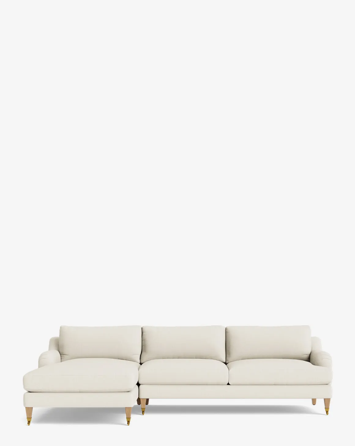 Lucille English Roll Arm Left Chaise Sectional 107"