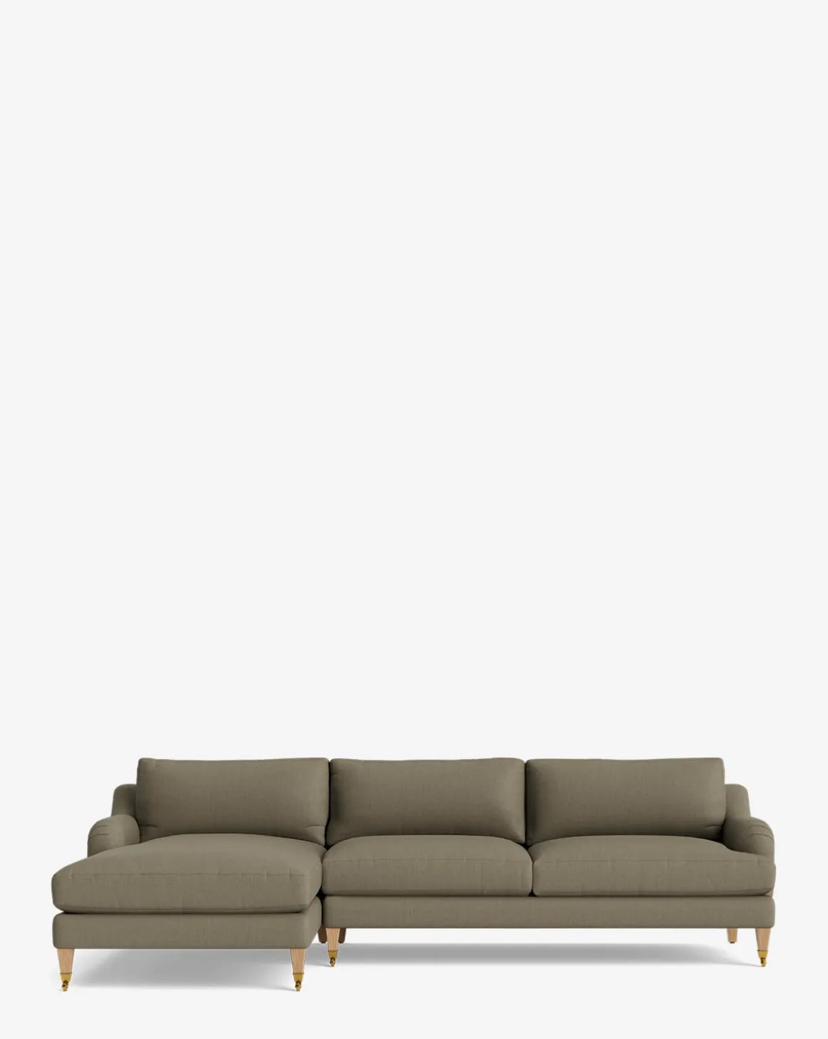 Lucille English Roll Arm Left Chaise Sectional 107"
