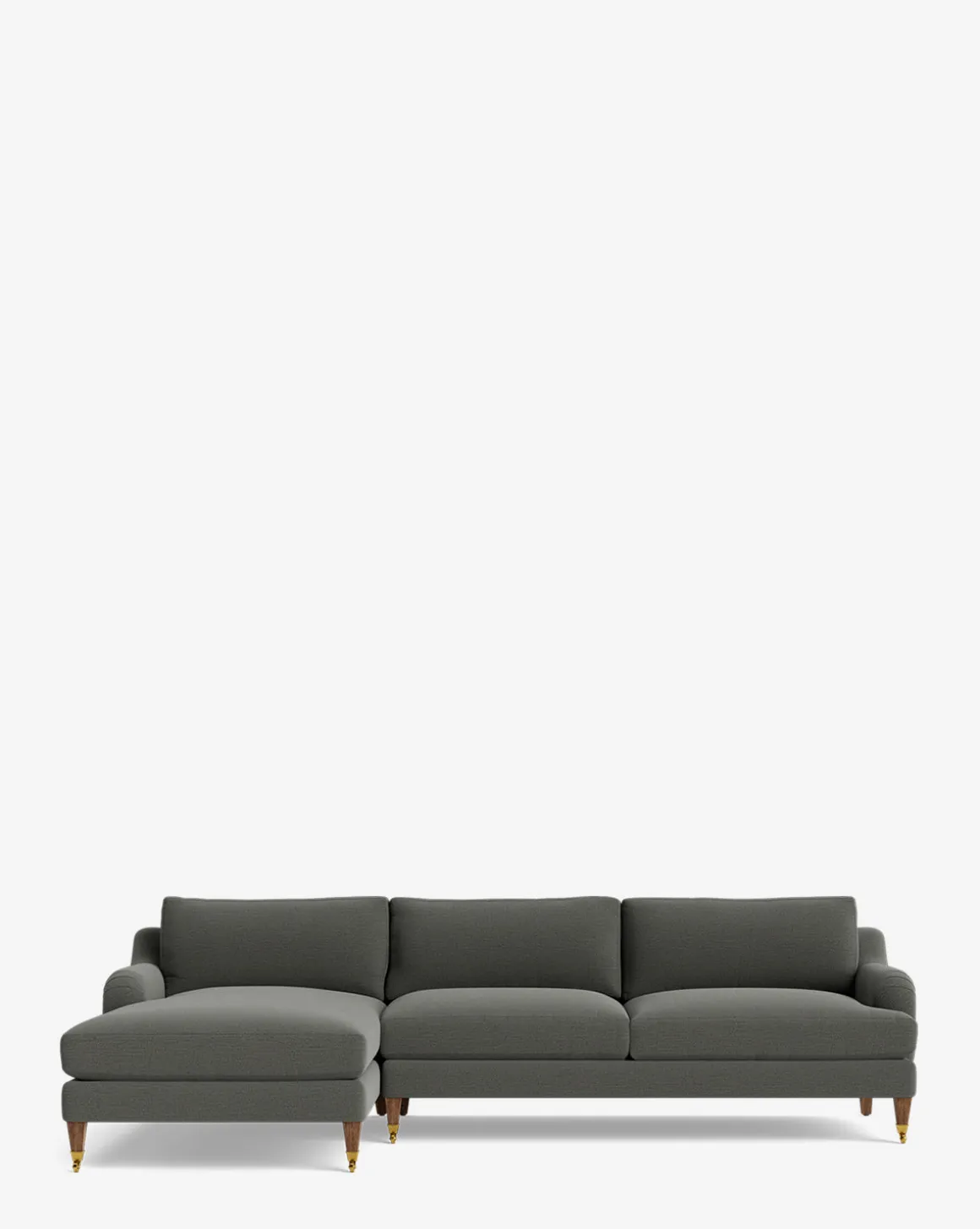 Lucille English Roll Arm Left Chaise Sectional 107"