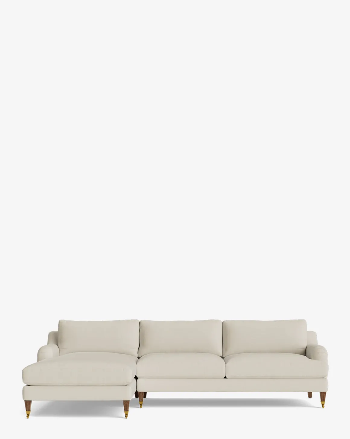 Lucille English Roll Arm Left Chaise Sectional 107"