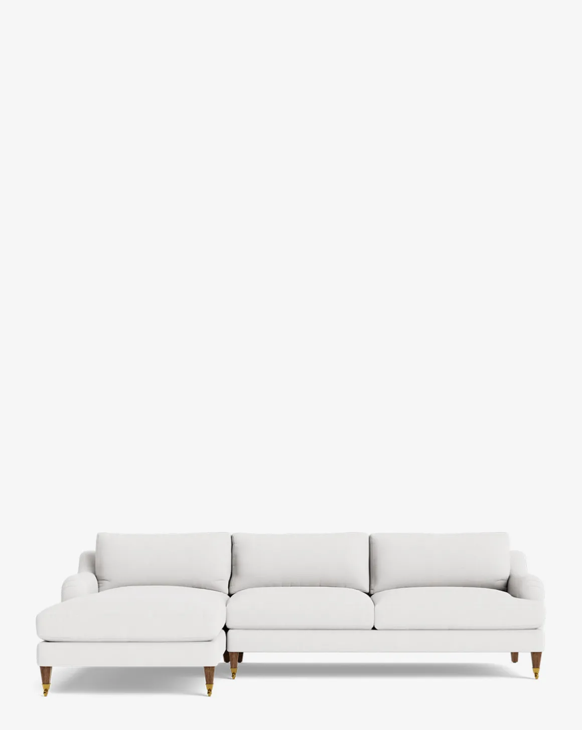 Lucille English Roll Arm Left Chaise Sectional 107"