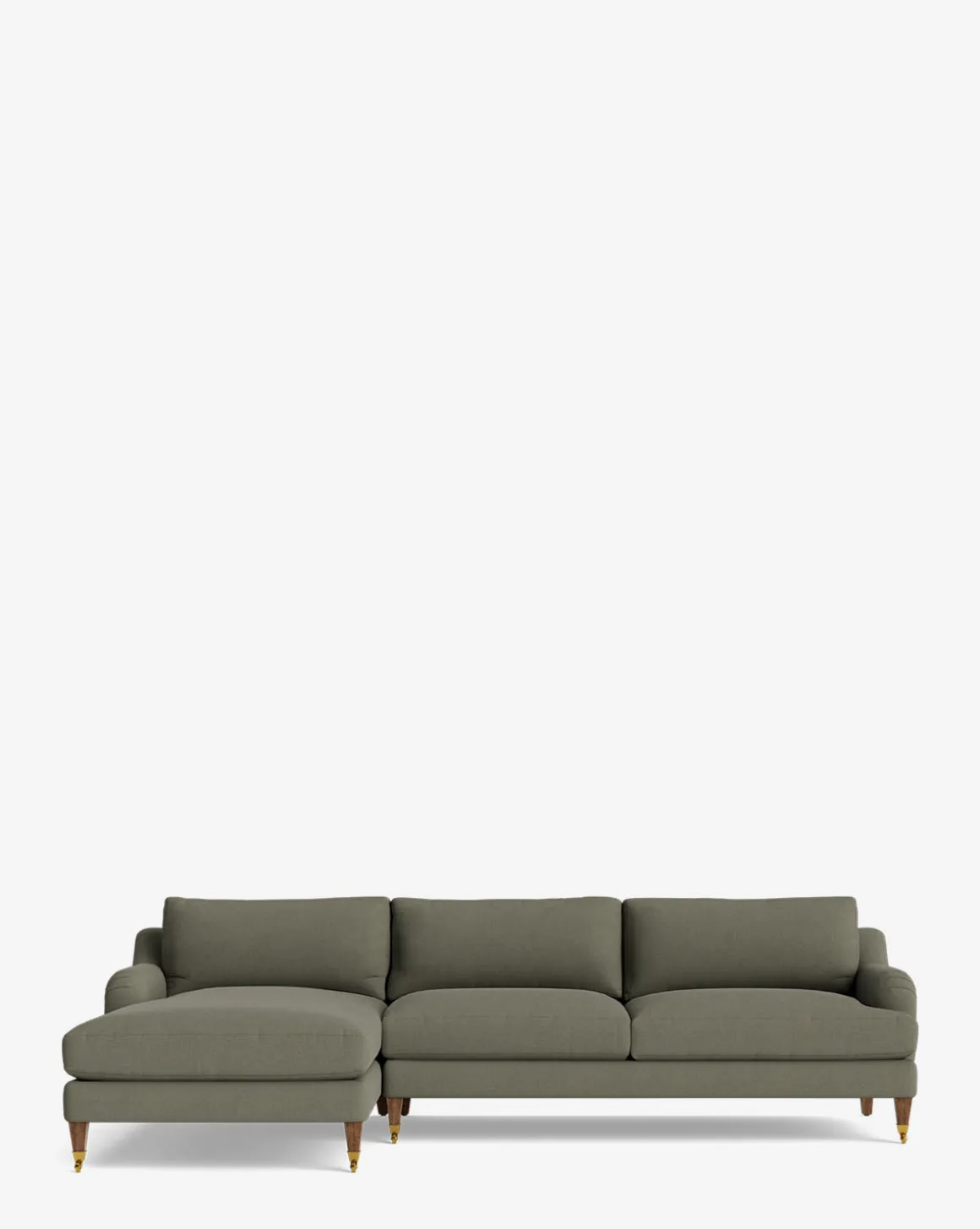 Lucille English Roll Arm Left Chaise Sectional 107"