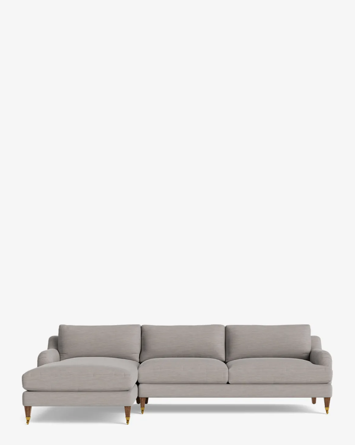 Lucille English Roll Arm Left Chaise Sectional 107"