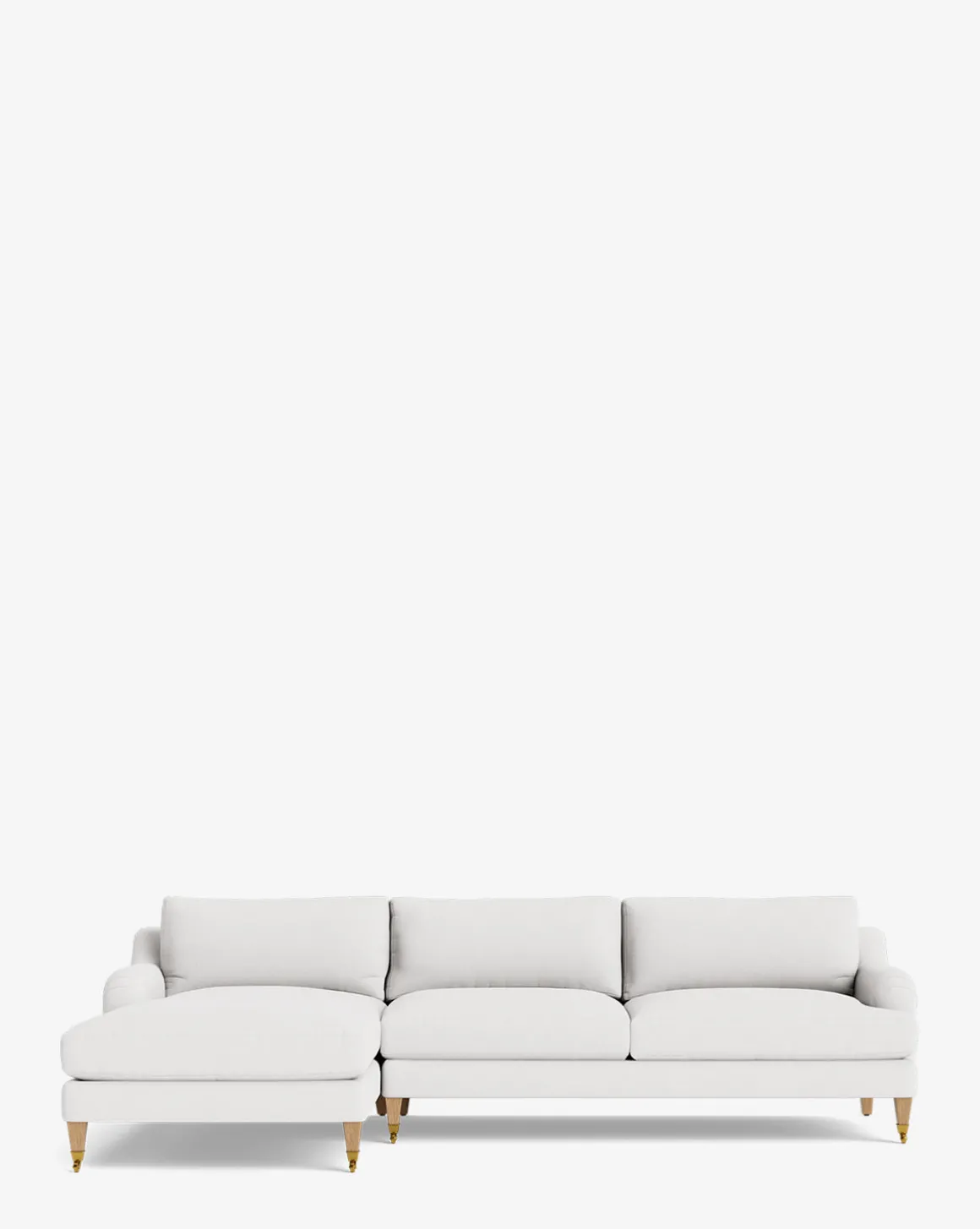 Lucille English Roll Arm Left Chaise Sectional 107"