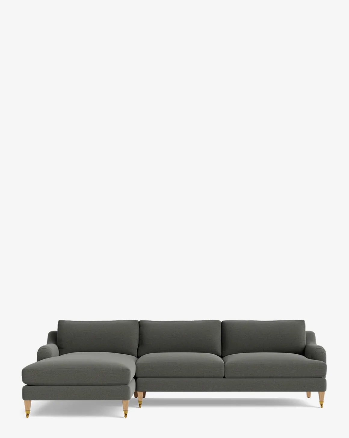 Lucille English Roll Arm Left Chaise Sectional 107"