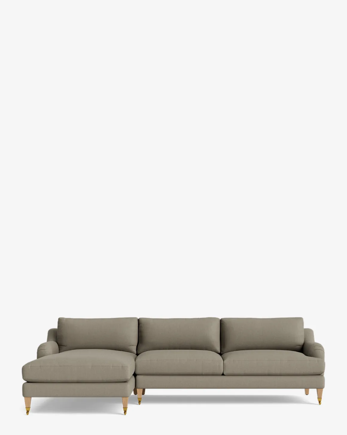 Lucille English Roll Arm Left Chaise Sectional 107"