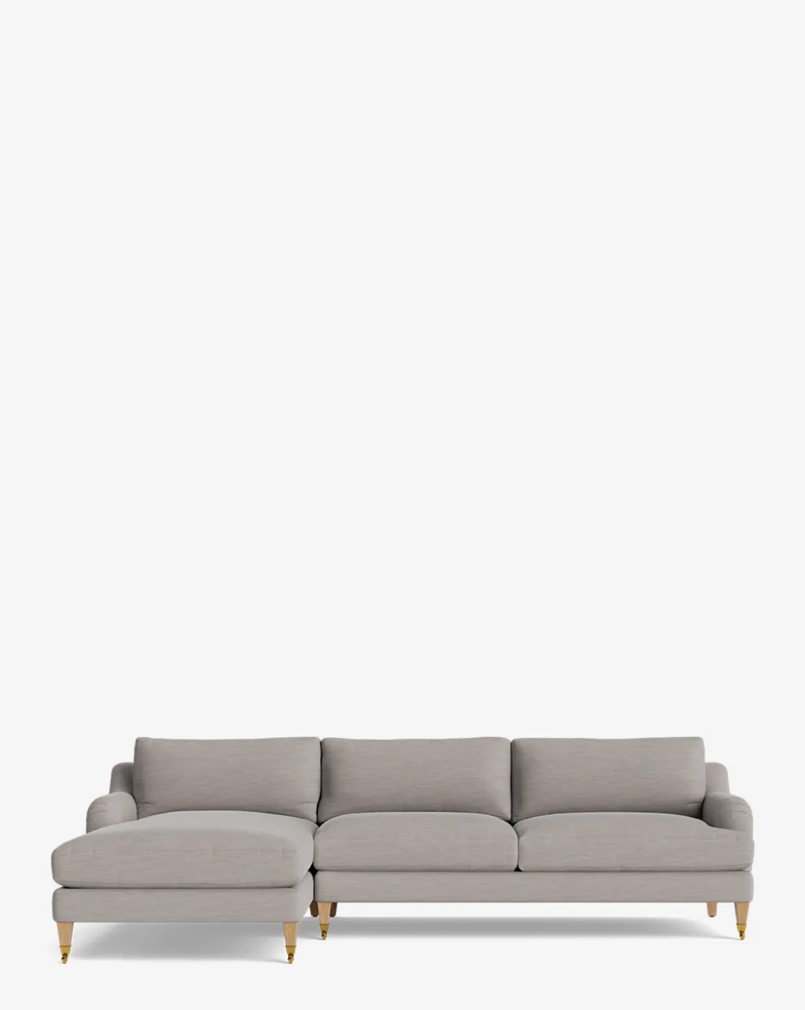Lucille English Roll Arm Left Chaise Sectional 107"