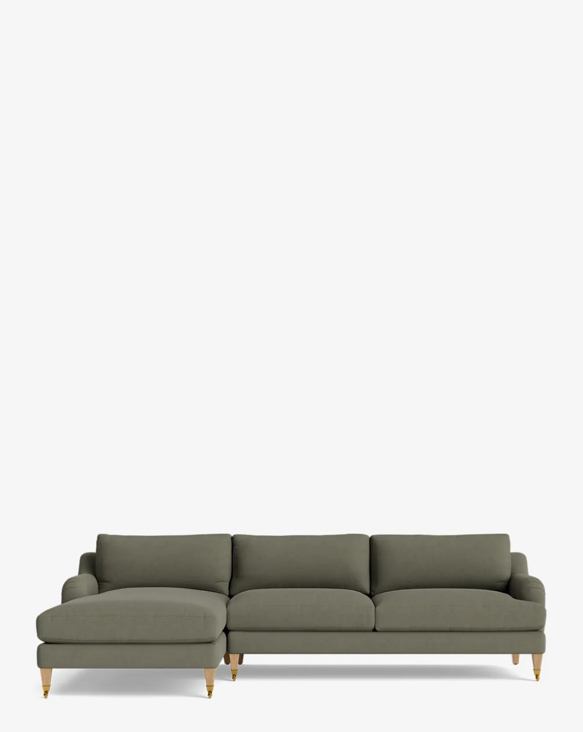 Lucille English Roll Arm Left Chaise Sectional 107"