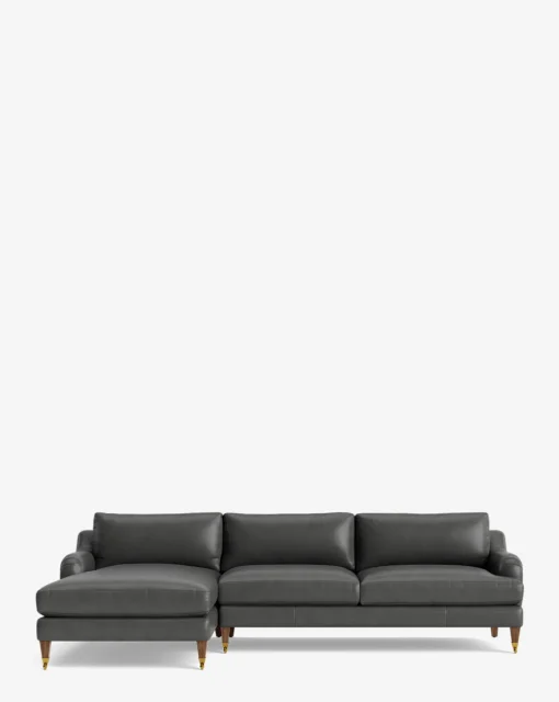 Lucille English Roll Arm Left Chaise Sectional 107"