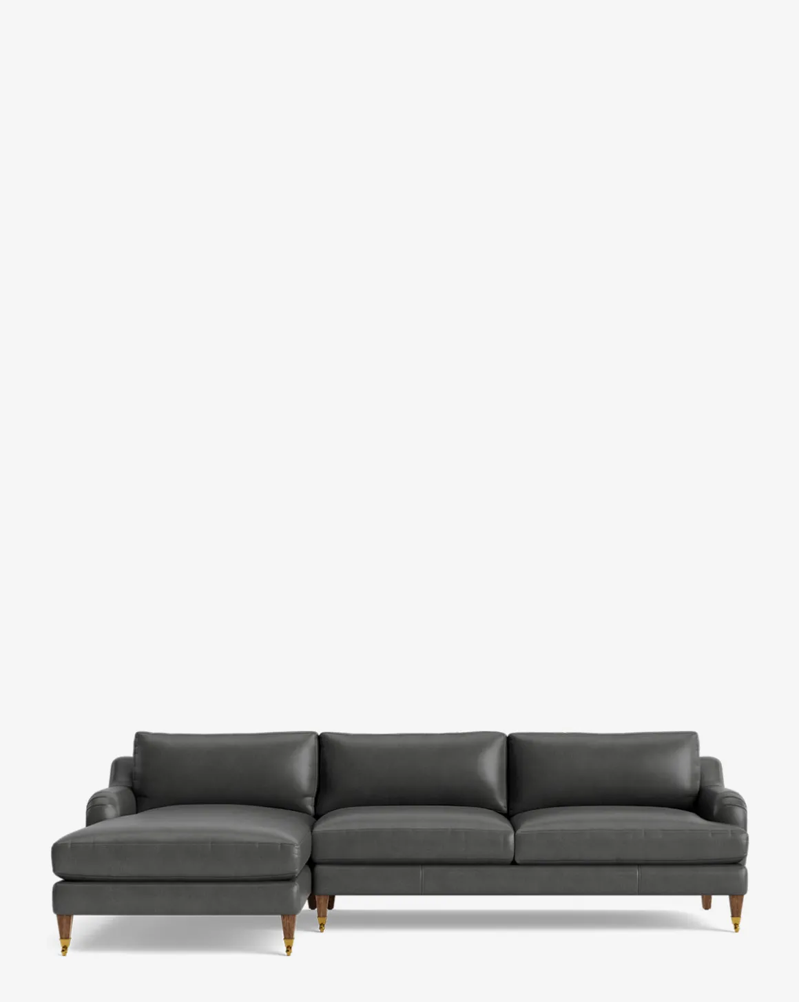 Lucille English Roll Arm Left Chaise Sectional 107"