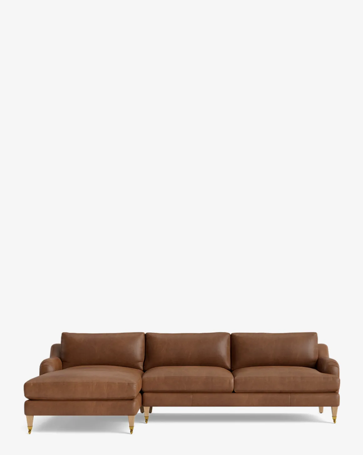 Lucille English Roll Arm Left Chaise Sectional 107"