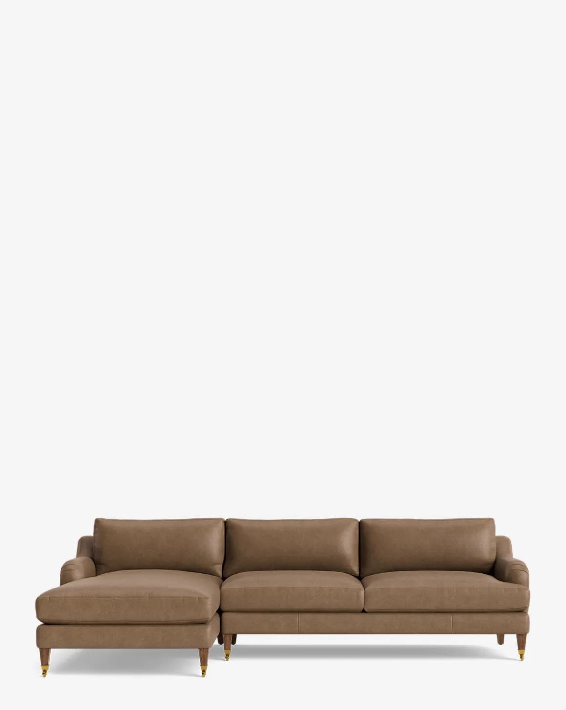 Lucille English Roll Arm Left Chaise Sectional 107"