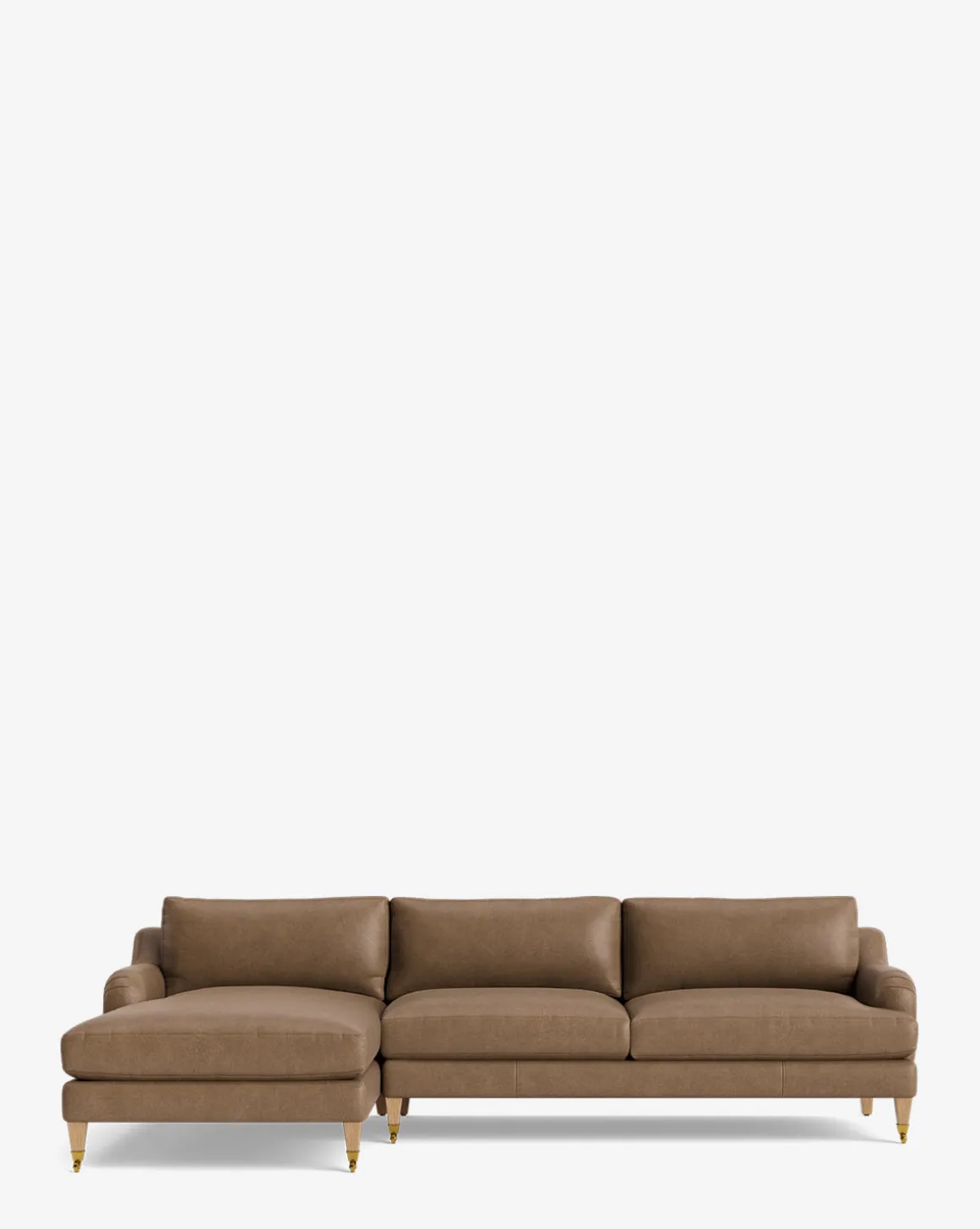Lucille English Roll Arm Left Chaise Sectional 107"