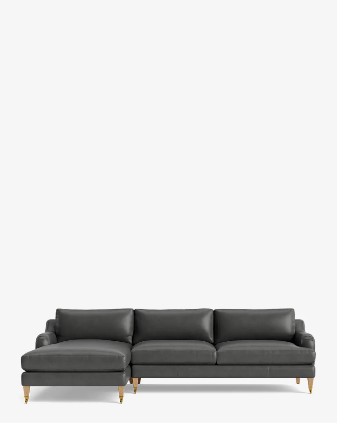 Lucille English Roll Arm Left Chaise Sectional 107"