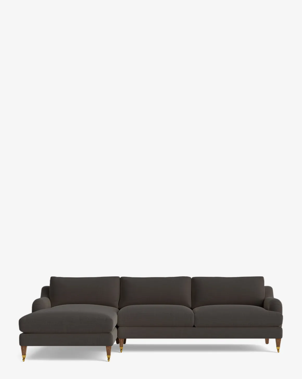 Lucille English Roll Arm Left Chaise Sectional 107"