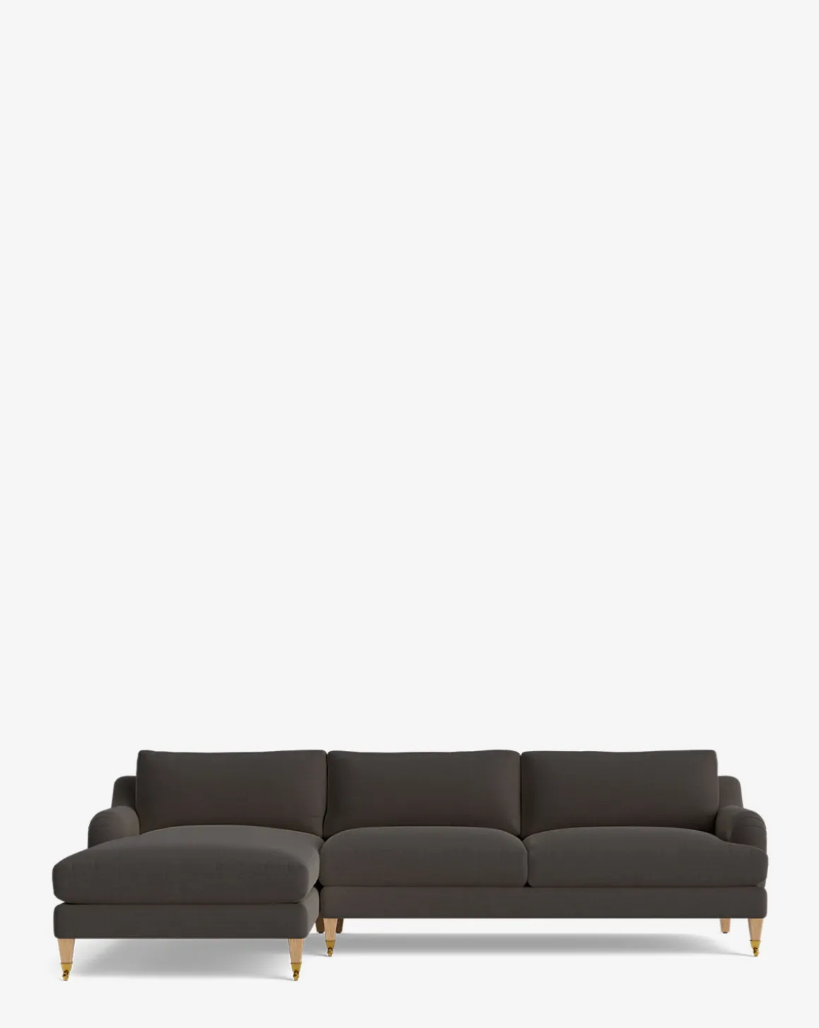Lucille English Roll Arm Left Chaise Sectional 107"