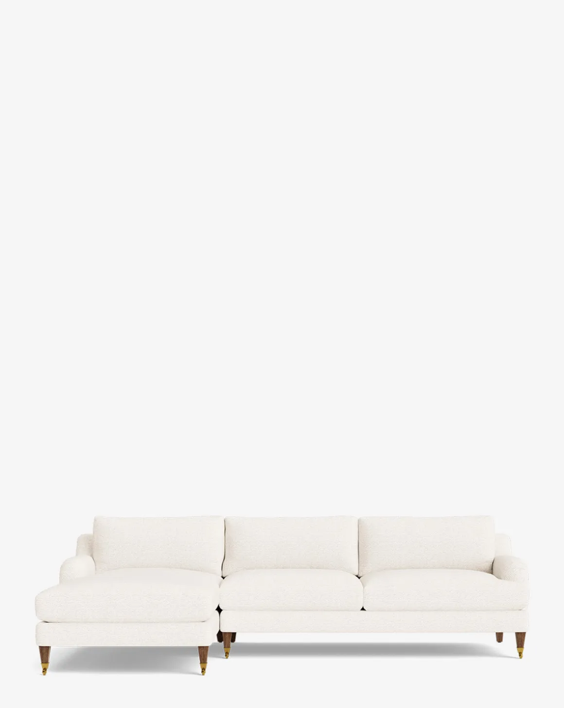 Lucille English Roll Arm Left Chaise Sectional 107"