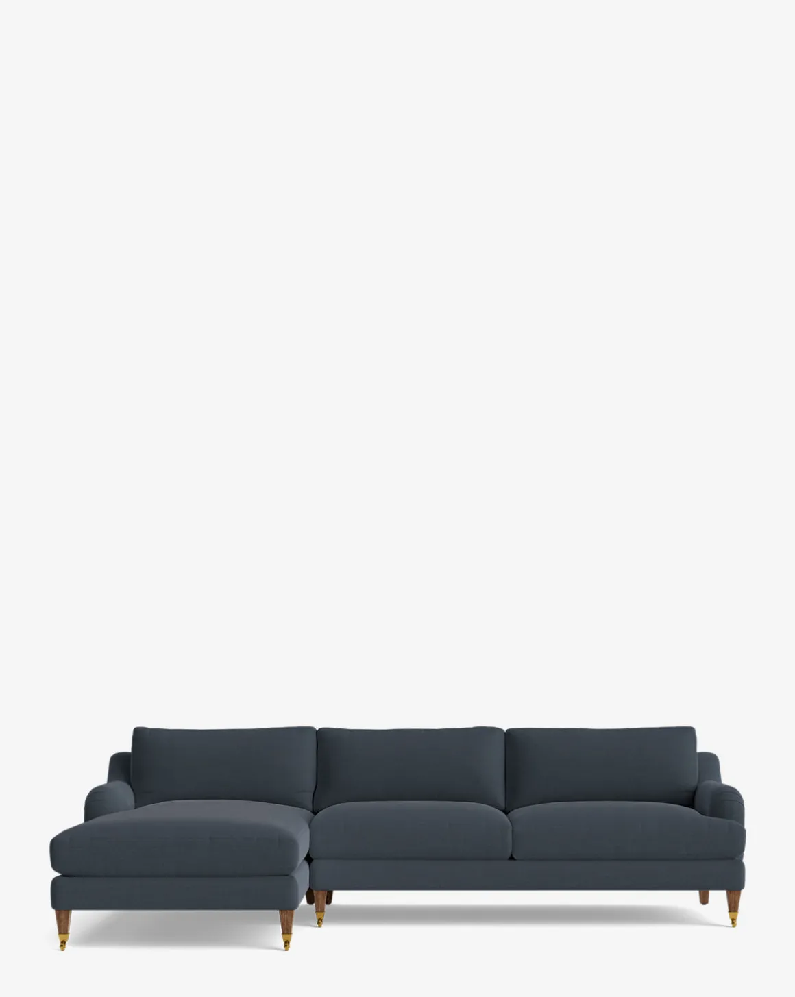 Lucille English Roll Arm Left Chaise Sectional 107"