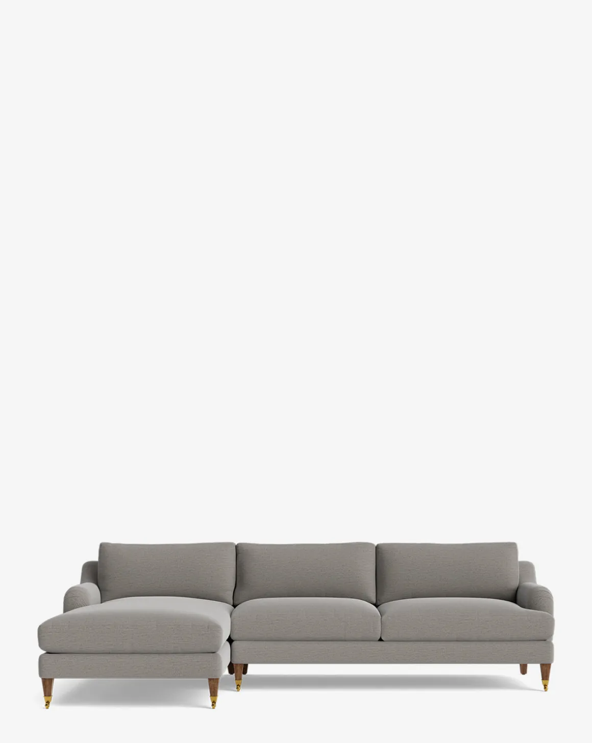 Lucille English Roll Arm Left Chaise Sectional 107"