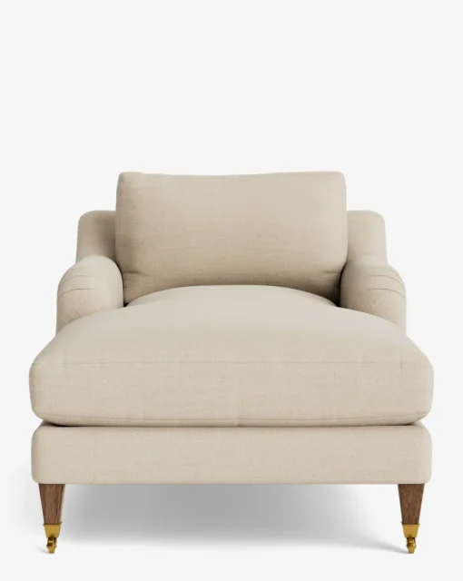 Lucille English Roll Arm Chaise Lounge