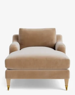 Lucille English Roll Arm Chaise Lounge