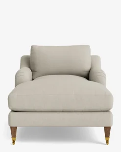 Lucille English Roll Arm Chaise Lounge