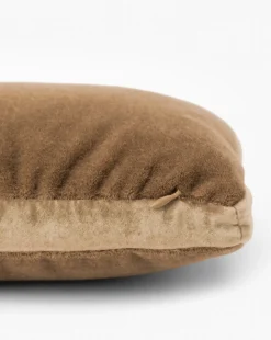 Mohair Pillow with Velvet Stripe