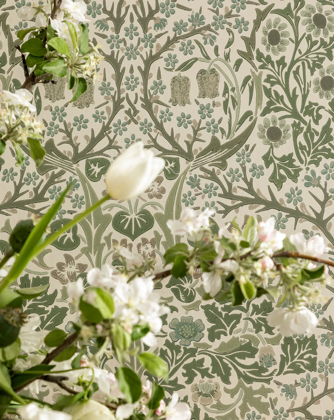 Morris & Co. x McGee & Co. Blackthorn Wallpaper