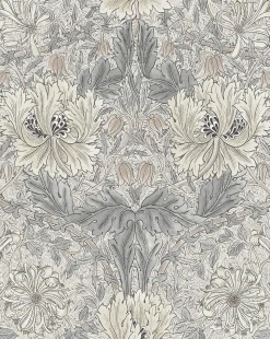 Morris & Co. x McGee & Co. Honeysuckle & Tulip Slate Blue Wallpaper